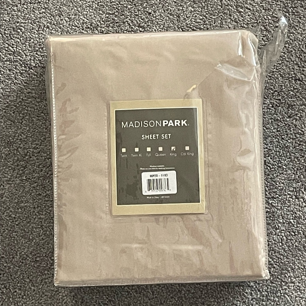 NEW King Sheet Set, Tan